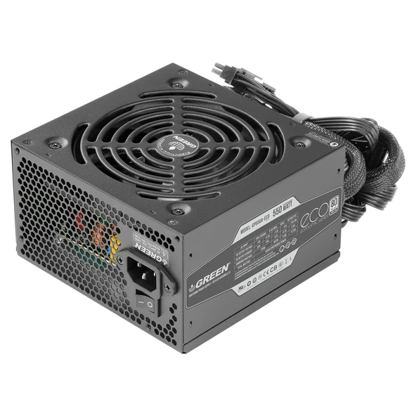 Green GP550A-ECO Rev3.1 550W 80+ Power Supply Pc Güç Kaynağı (3yıl Garanti) ürün görseli 1