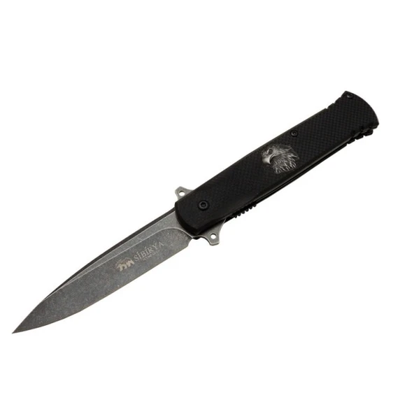 Sibirya Kartallı Çakı Siyah Marka:Sibirya Ürün Kodu: S-2197-D 21,5 CM ürün görseli 1