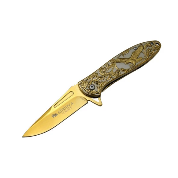 Sibirya Kartal Çakı Gold Marka:Sibirya Ürün Kodu: S-2053A 17,5 CM ürün görseli 1