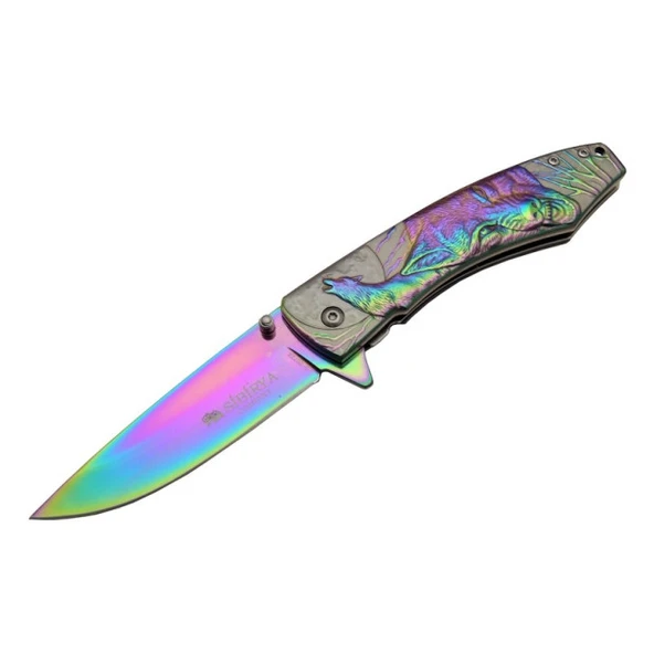 Sibirya Kurt Çakı Gökkuşağı Marka:Sibirya Ürün Kodu: S-2072X 21 CM ürün görseli 1