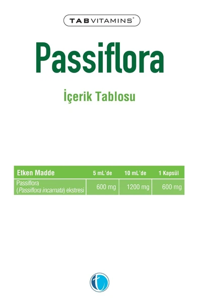 Tabvitamins Passiflora 30 Kapsül - Resim 3
