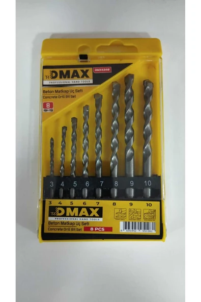 DMAX DMAX 8 Lİ BETON MATKAP UCU SETİ ürün görseli 1