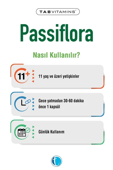 Tabvitamins Passiflora 30 Kapsül - Resim 4