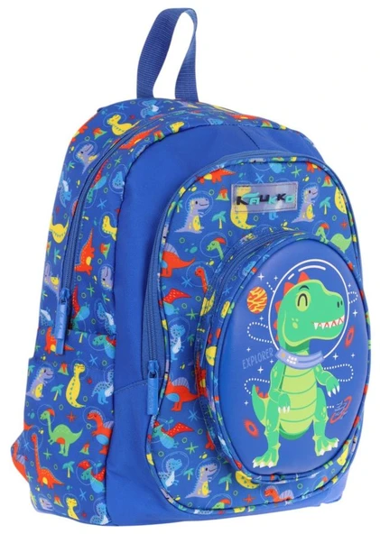 Kaukko Kids Üç Gözlü (Erkek Çocuk) Okul Sırt Çantası (3D Dinazor Detaylı) - L5262 ürün görseli 1
