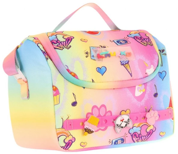 Kaukko Kids Isı Yalıtımlı, Silikon Aksesuarlı Beslenme Çantası - Mavi Sarı - Kız Çocuk - L7244 ürün görseli 1