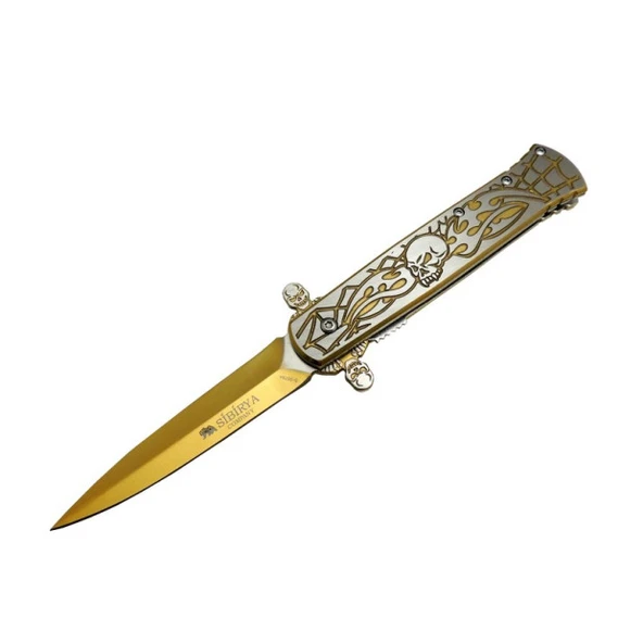 Sibirya Kurukafa Gold Çakı Marka:Sibirya Ürün Kodu: S-2079A 22 CM ürün görseli 1