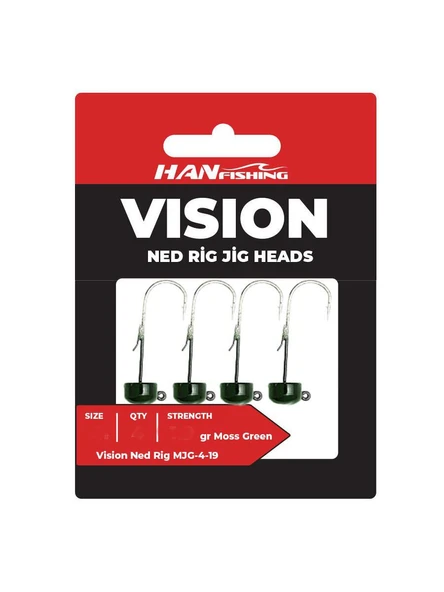 Hanfish Vision Ned Rig Moss Green Jighead ürün görseli 1