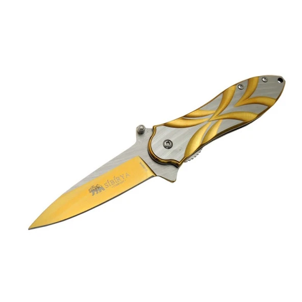Sibirya Lale Çakı Gold Marka:Sibirya Ürün Kodu: S-2091A 18,5 CM ürün görseli 1