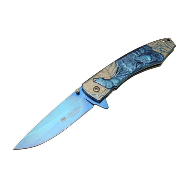 Sibirya Kurt Çakı Mavi Marka:Sibirya Ürün Kodu: S-2072L 21 CM ürün görseli 1