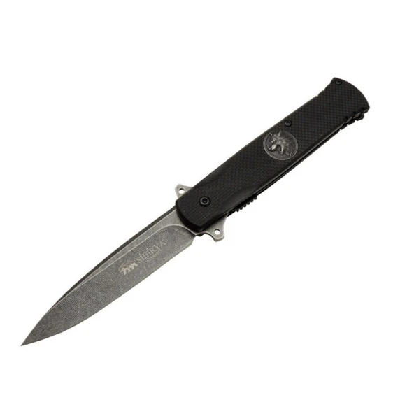 Sibirya Kurtlu Çakı Siyah Marka:Sibirya Ürün Kodu: S-2197-B 21,5 CM ürün görseli 1