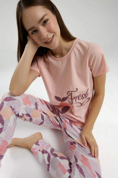 Roly Poly Kadın Fresh Desenli Kısa Kol Pijama Takım ürün görseli 1