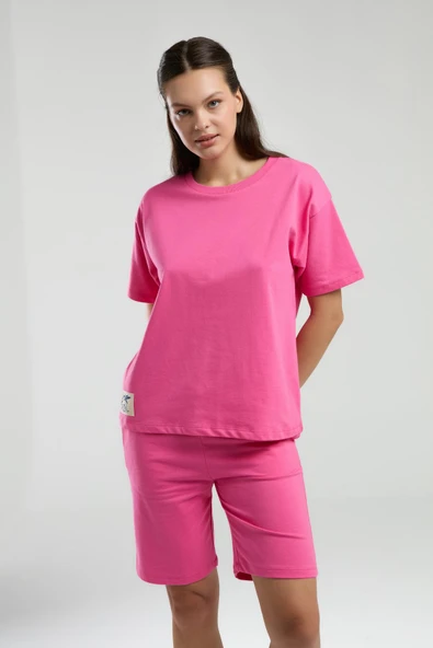 Roly Poly Kadın Bisiklet Yaka Kısa Kollu Bermuda Şortlu Pijama Takım ürün görseli 1