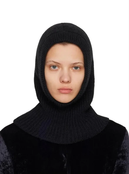 Kışlık Tam Kalıp Boğazlı Dokuma Triko Bere - Siyah ürün görseli 1