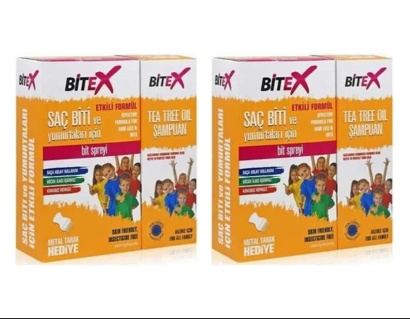 Bitex Bit ve Sirke Spreyi 100 ml + Şampuan 150 ml Çelik Tarak Hediyeli 2 Adet ürün görseli 1