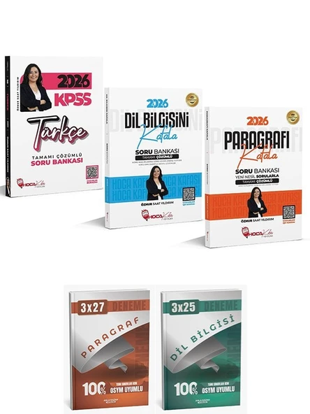 Anla Kazan + Hoca Kafası 2026 KPSS Türkçe + Paragraf + Dil Bilgisi Soru Bankası 3 lü Set - Öznur Saat Yıldırım Anla Kazan + Hoca Kafası Yayınları ürün görseli 1