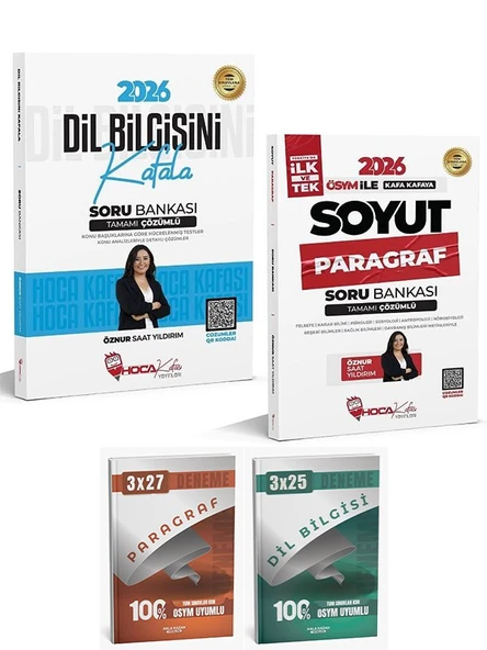 Anla Kazan + Hoca Kafası 2026 KPSS TYT Dil Bilgisi + Paragraf Soru Bankası 2 li Set - Öznur Saat Yıldırım Anla Kazan + Hoca Kafası Yayınları ürün görseli 1