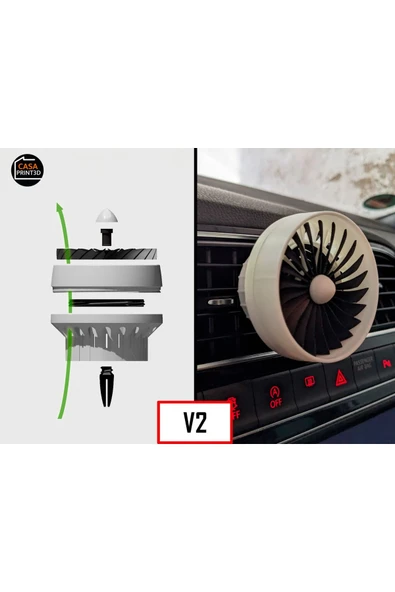 Turbafon  Aroma Difüzörü-Araba Havalandırması Mini Jet Motoru ürün görseli 1