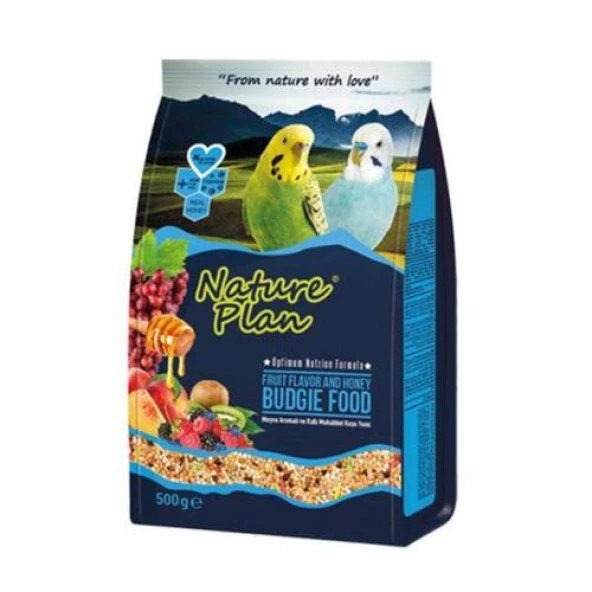 Nature Plan Meyve Aromali Balli Kabuksuz Muhabbet Kusu Yemi 400 Gr ürün görseli 1