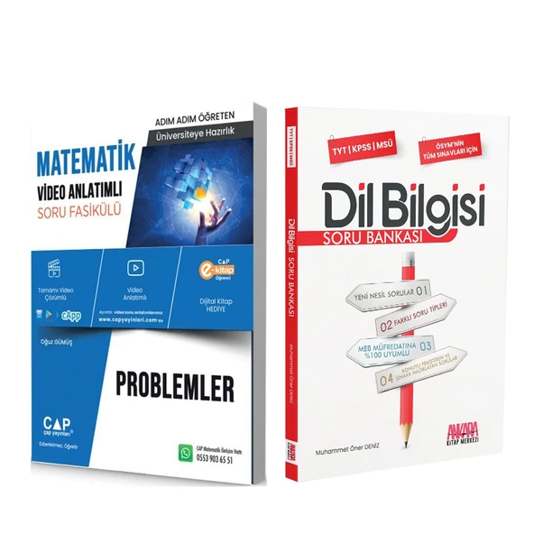 Çap Problemler ve AKM Dil Bilgisi Soru Bankası Seti 2 Kitap ürün görseli 1
