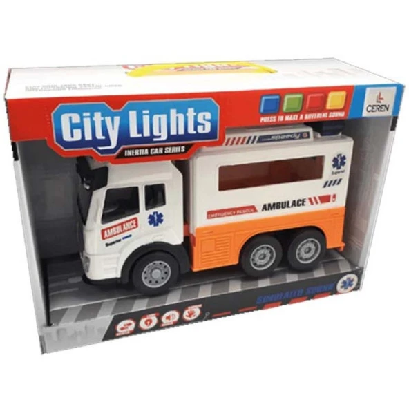 Ctoy Işıklı Ve Sesli Ambulans Kamyon ürün görseli 1