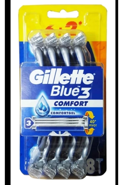 Gillette Blue3 Comfort Tıraş Bıçağı 6+2 Adet ürün görseli 1