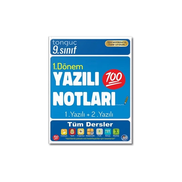 Tonguç 9. Sınıf 1. Dönem Yazılı Notları 1, Yazılı 2. Yazılı ürün görseli 1