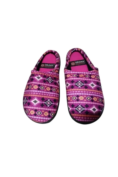 GEZER Kadın Pembe Motif Desenli Ultra Hafif Günlük Ev İçi Terlik ürün görseli 1