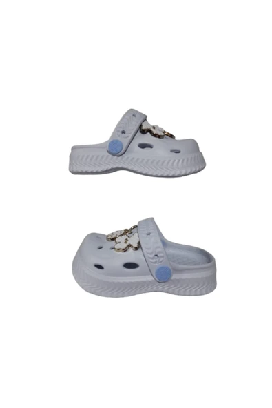 Akım Bebek Çocuk Açık Mor Renkli  Taşlı-Bahçe-Havuz-Kreş Gündelik Kaymaz Ortopedik Sandalet Terlik ürün görseli 1
