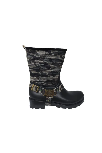 New Fashion New Fashıon Casual Kadın Siyah Desenli Bot ürün görseli 1