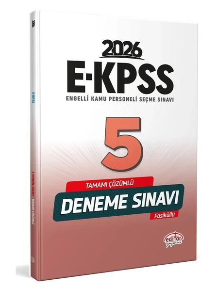 Editör Yayınları 2026 EKPSS GY GK 5 Deneme Sınavı ürün görseli 1