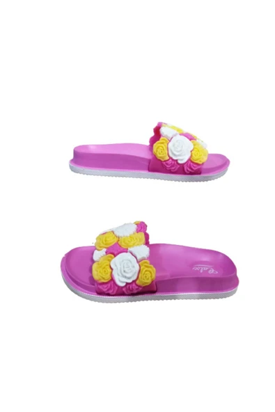 Calx Ca854-10 Kız Çocuk Pembe Çiçekli Günlük Yürüyüş Terlik ürün görseli 1