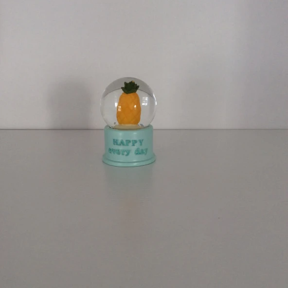 Ananaslı Renkli Işıklı Kar Küre Mini ürün görseli 1