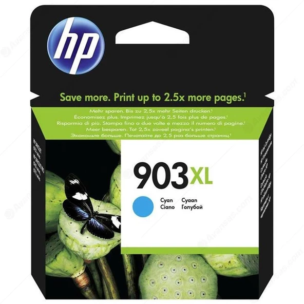 HP 903XL Cyan Mavi Yüksek Kapasite Kartuş T6M03AE ürün görseli 1