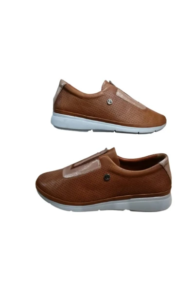 Pierre Cardin Pc050-10 Kadın Kahve Ultra Hafif Ortapedik Taban Deri Şık Babet ürün görseli 1