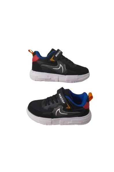 Best Of Siyah-beyaz Cırtlı Çocuk Sneaker Best526322 ürün görseli 1