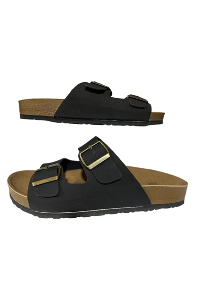 EREN Luster Birken Model Parmak Çift Tokalı Şık Terlik ürün görseli 1