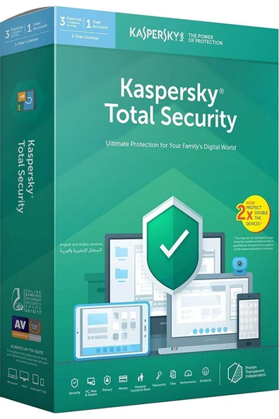 KASPERSKY Total Securıty 3 Kul 1 Yıl ürün görseli 1