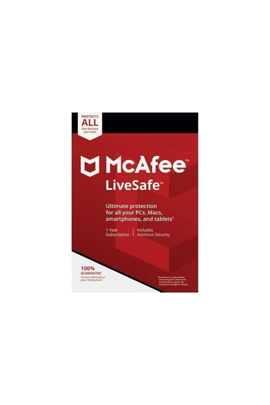 McAFEE Livesafe - 1 Cihaz 3 Yıl Mcafee Offical Key ürün görseli 1