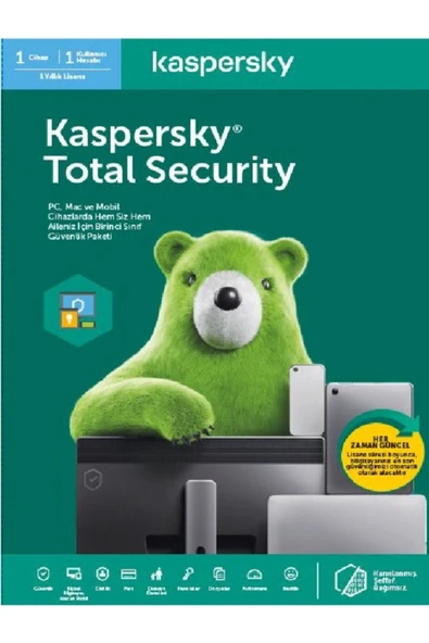 KASPERSKY Total Security 2022-1 Bilgisayar 1 Yıl Türkçe ürün görseli 1