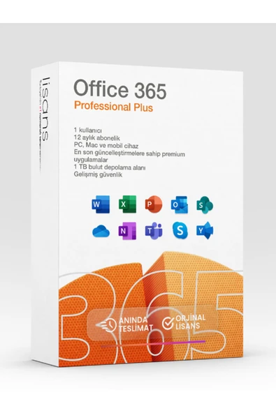 MICROSOFT Office 365 Pro Plus 2025 Lisans Üyeliği - Word, Excel, Outlook, Powerpoint, Onenote ürün görseli 1