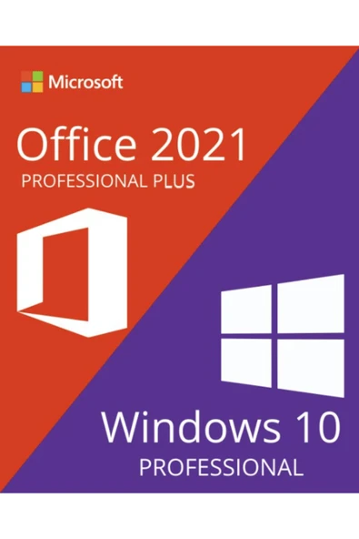 MICROSOFT Windows 10 Pro Key Ve Office 2021 Pro Plus Key Dijital Lisans Anahtarı Sms Anında Teslim ürün görseli 1