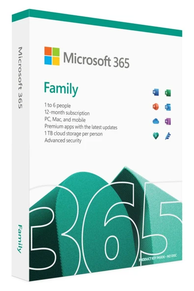 MICROSOFT Office 365 Aile 6GQ-01610 Türkçe Kutulu Ofis Yazılımı 1 YIL (6 Kullanıcı) ürün görseli 1