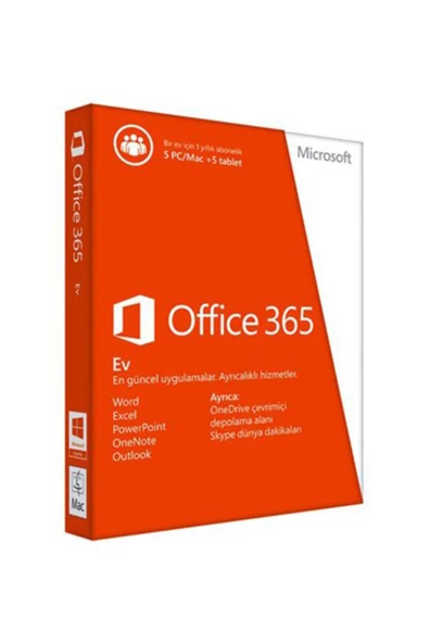 MICROSOFT Office 365 Ev Türkçe 5 Kullanıcı 1Yıl 6GQ-00676 ürün görseli 1