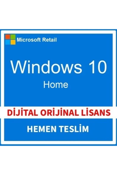 Microsoft Windows 10 Home Dijital Lisans Anahtarı 1 Pc ürün görseli 1