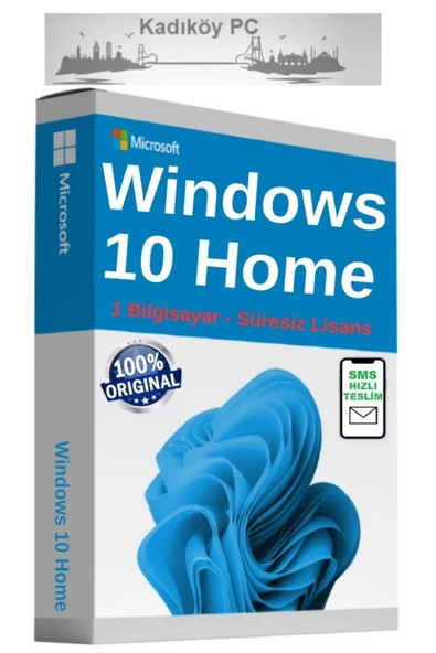 MICROSOFT windows 10 Home Lisans Süresiz 1 PC - Garantili - SMS Hemen Teslim ürün görseli 1