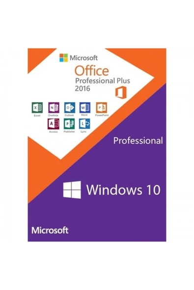 MICROSOFT Office 2016 Pro Plus + Windows 10 Pro Lisans ürün görseli 1