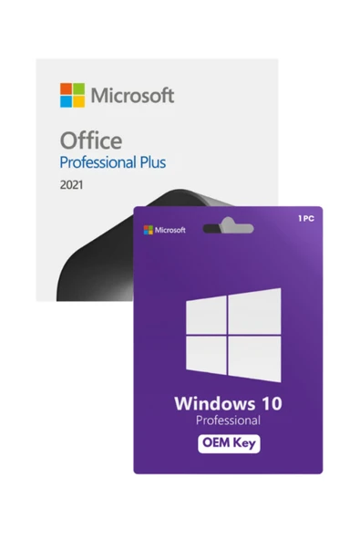 MICROSOFT Windows 10 Pro Oem Office 2021 Professional Plus Lisans ürün görseli 1