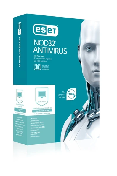 ESET NOD32 ANTIVIRUS TURKCE 1 KULLANICI ürün görseli 1