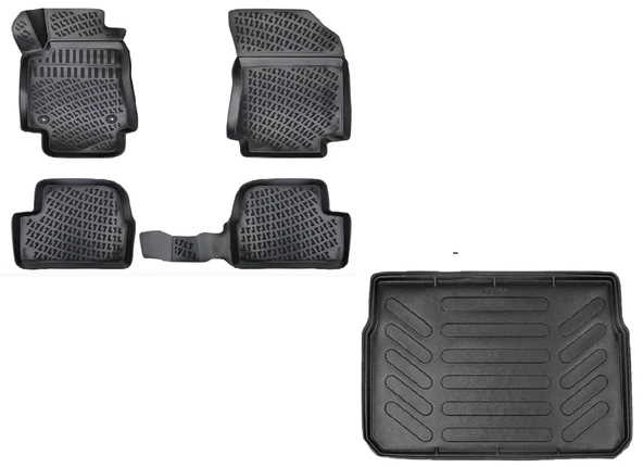 Rizline Citroen C3 2016 Sonrası Uyumlu  3D Havuzlu Paspas + Bagaj Havuzu Set ürün görseli 1