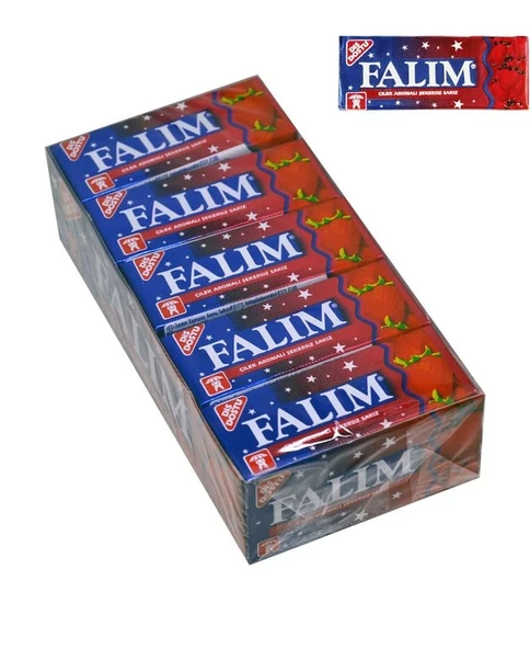 Falım Şekersiz Sakız Çilek Aromalı 5 li 7 g x 20 Adet ürün görseli 1